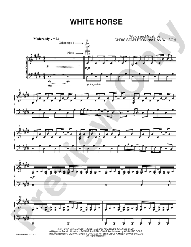 White Horse - Chris Stapleton - PVG (Digital Download)