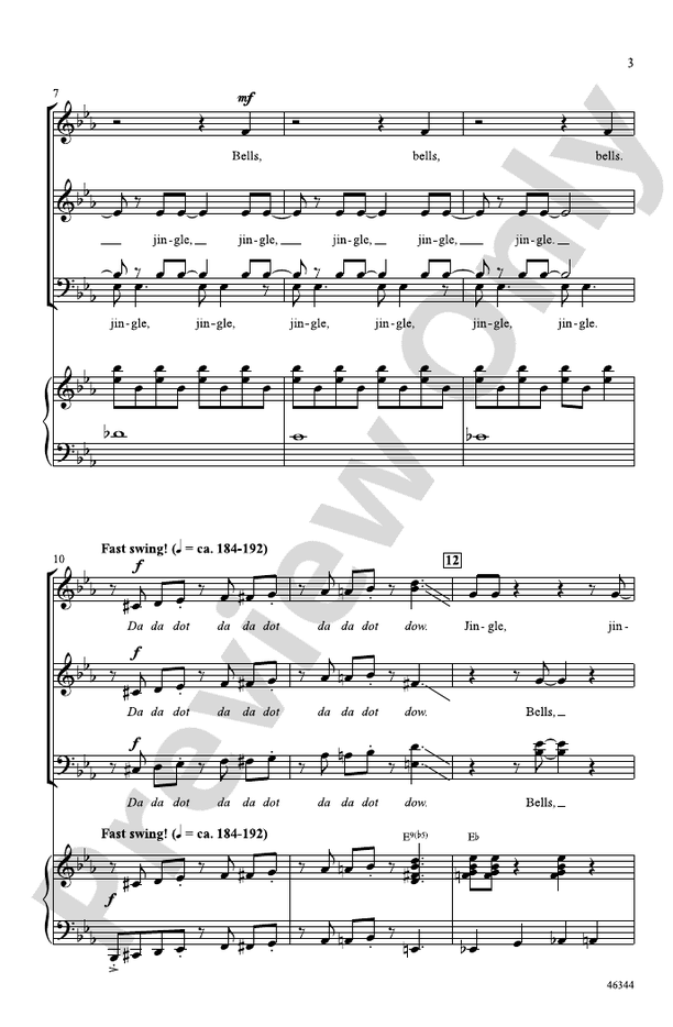 Jingle Bells - Arr. Alan Billingsley – SATB Choral Octavo (Digital Download)