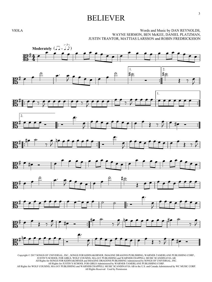 50 Pop Songs for Kids for Viola - Hal Leonard