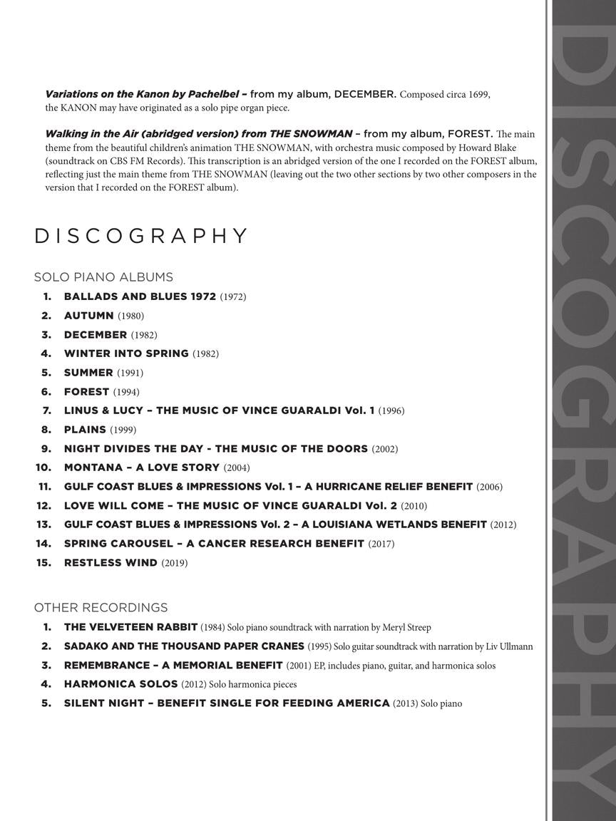 George Winston - Easy Piano Sheet Music Collection - Piano Solo Hal Leonard 299654