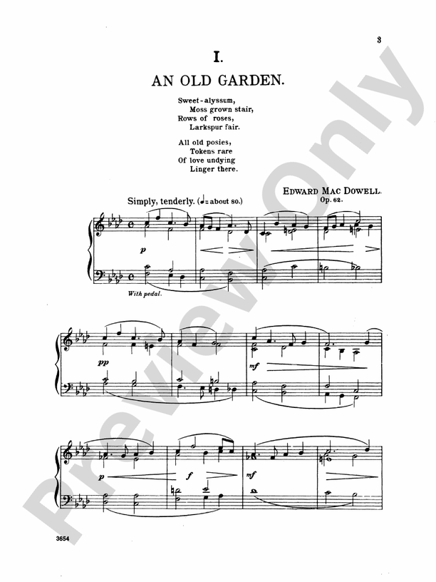 MacDowell - New England Idylls, Op. 62 - Piano Solo (Digital Download)