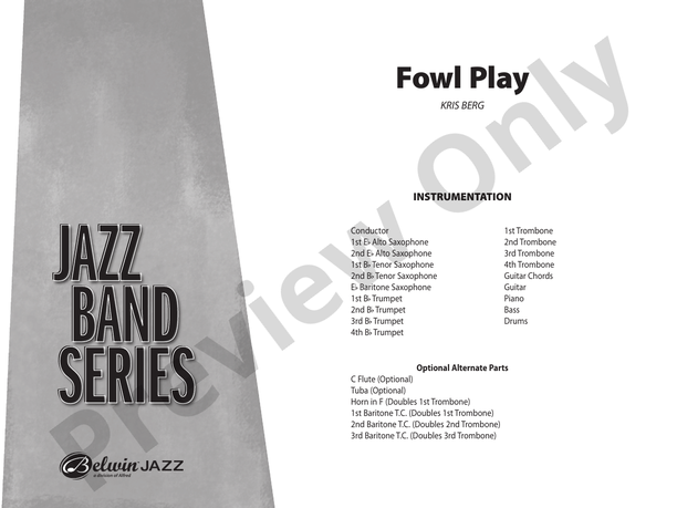 Fowl Play - Jazz Ensemble Conductor Score & Parts (Digital Download)