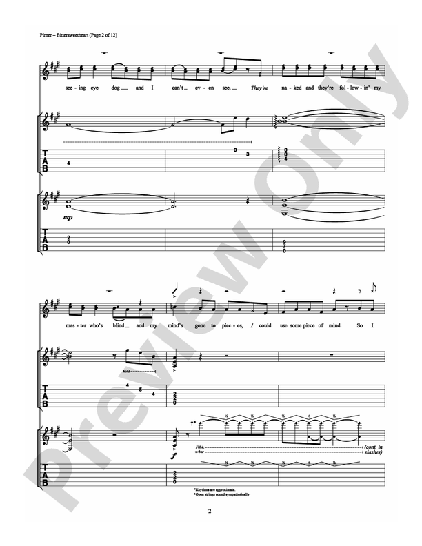 Bittersweetheart - Guitar TAB (Digital Download)