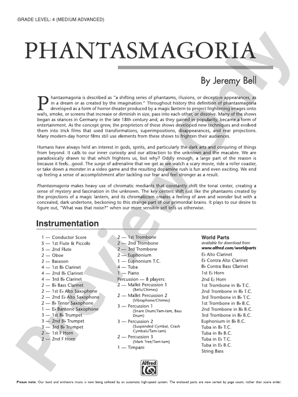 Phantasmagoria - Concert Band Conductor Score & Parts (Digital Download)