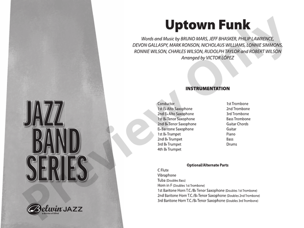 Uptown Funk - Jazz Ensemble Conductor Score & Parts(Digital Download)