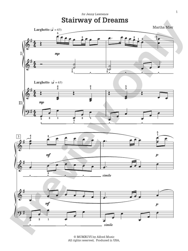Stairway of Dreams - 2 Pianos, 4 Hands (Digital Download)