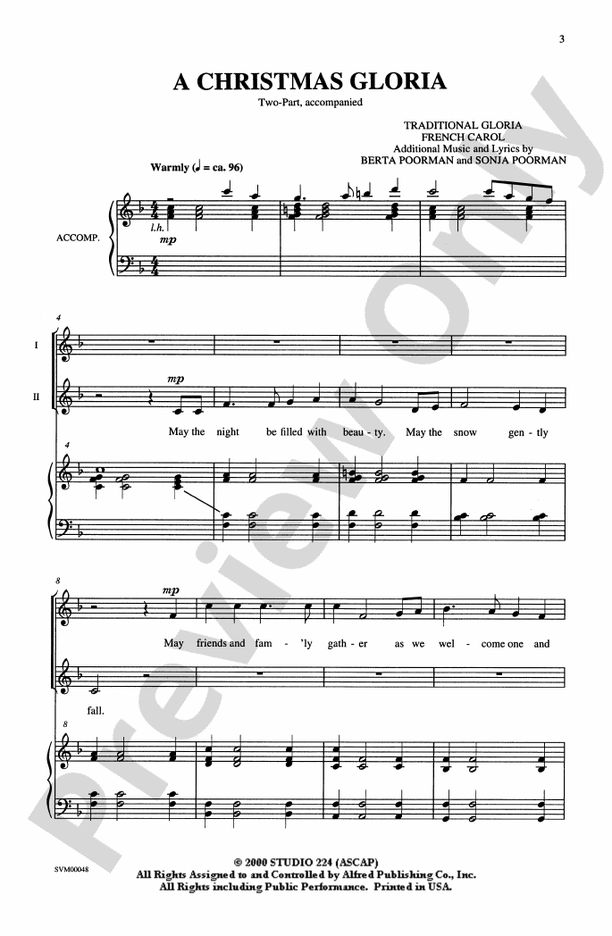 A Christmas Gloria - 2-Part Choral Octavo (Digital Download)