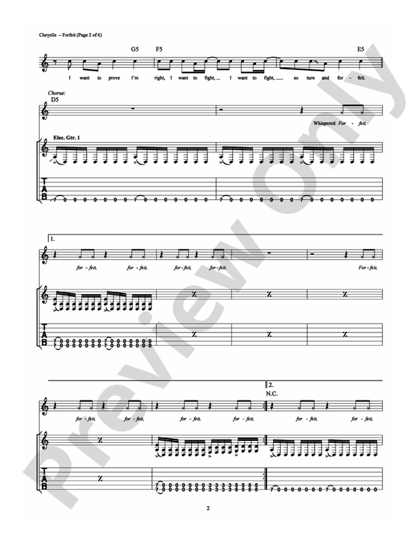 Forfeit - Guitar TAB (Digital Download)
