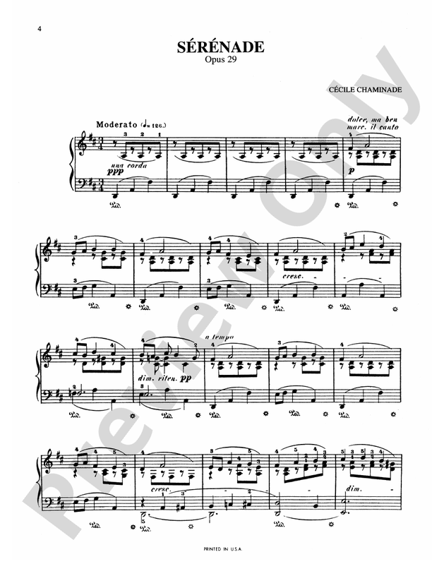 Chaminade - Selected Compositions - Piano Solo (Digital Download)