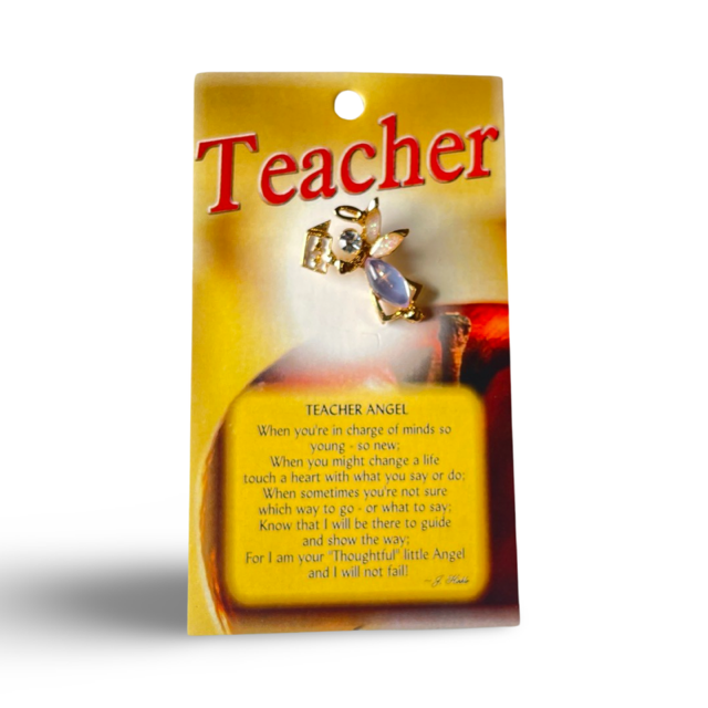 Teaching Angel Lapel Pin and Poem for Teachers