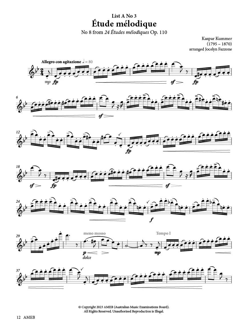 AMEB Flute Series 4 - Grade 6 - Flute/Piano Accompaniment AMEB 1203056139