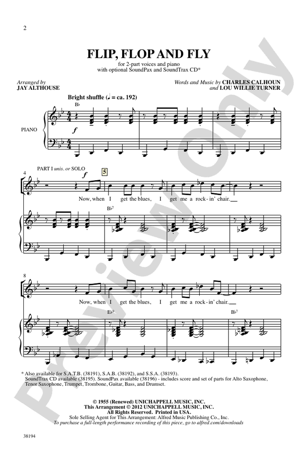 Flip, Flop and Fly – 2-Part Choral Octavo (Digital Download)