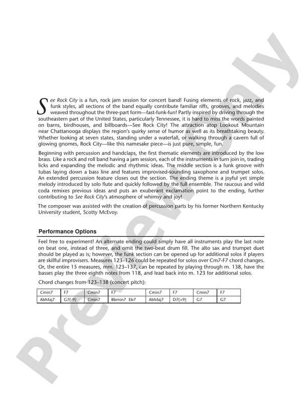 See Rock City - Concert Band Conductor Score & Parts (Digital Download)