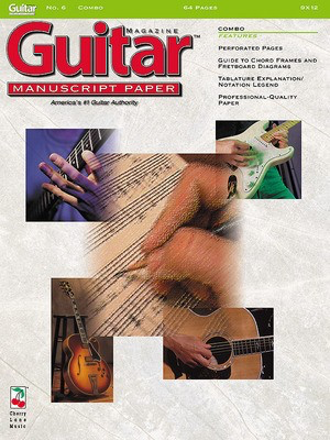 Guitar(TM) Magazine Manuscript Paper - #6 Combo - 9 inch. x 12 inch. - Cherry Lane Music Guitar TAB