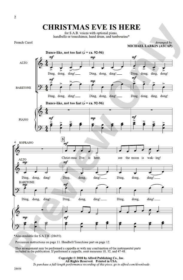 Christmas Eve Is Here – SAB Choral Octavo (Digital Download)