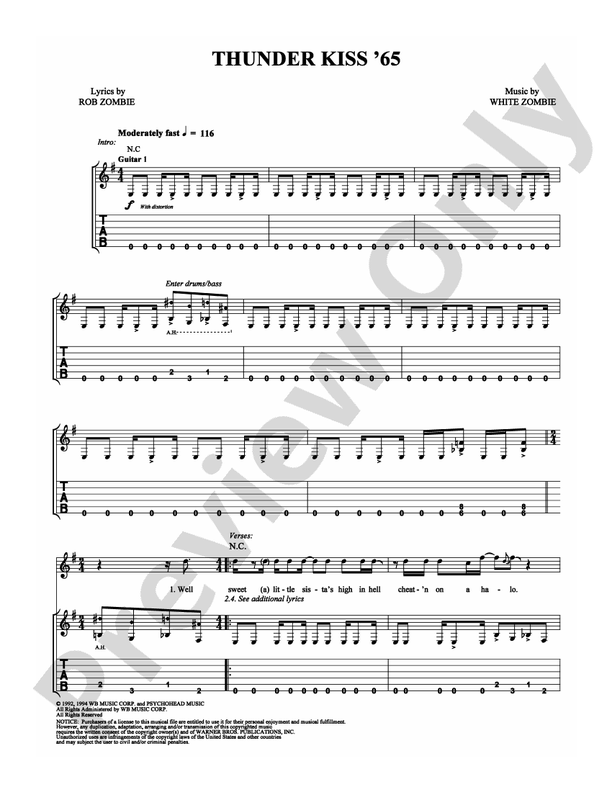 Thunder Kiss '65 - Guitar TAB (Digital Download)