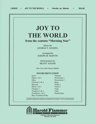 Joy to the World (from Morning Star) - Joseph M. Martin Shawnee Press Score/Parts