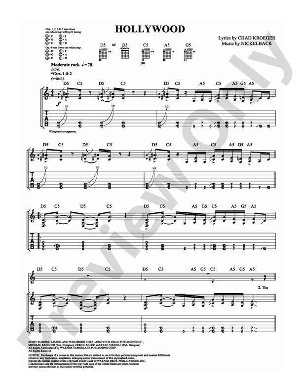 Hollywood - Guitar TAB (Digital Download)