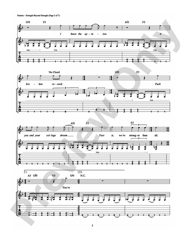 Strength Beyond Strength - Guitar TAB (Digital Download)