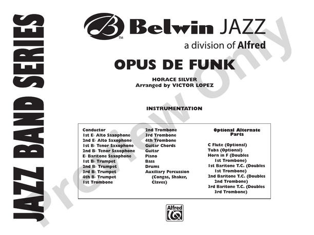 Opus de Funk - Jazz Ensemble Conductor Score & Parts (Digital Download)
