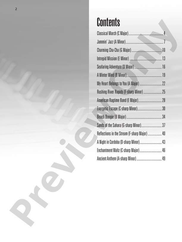 In All Keys, Book 1: Sharp Keys - Piano (Digital Download)