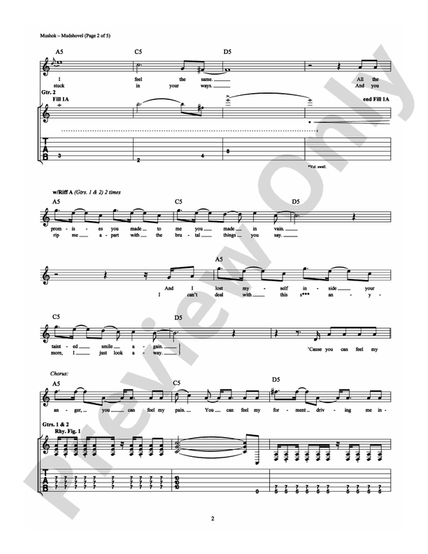 Mudshovel - Guitar TAB (Digital Download)