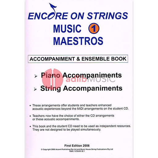 Encore On Strings Accomp & Ensemble Book Level 1