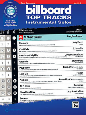 Billboard Top Tracks Inst Solos Tsax Bk/CD