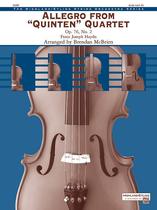 Allegro from "Quinten" Quartet – String Orchestra Conductor Score & Parts (Digital Download)