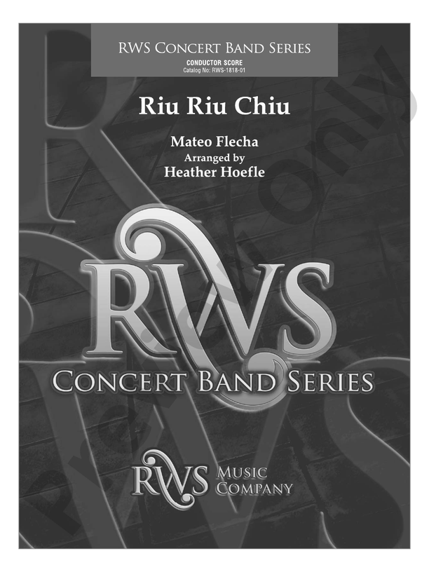 Riu Riu Chiu - Concert Band Conductor Score & Parts(Digital Download)
