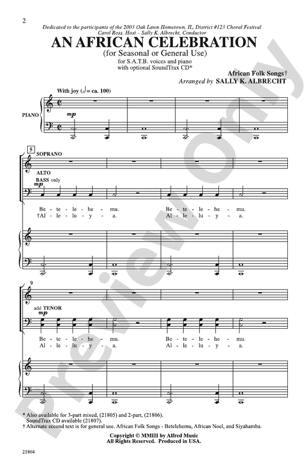 An African Celebration - SATB Choral Octavo (Digital Download)