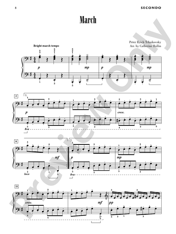 March - 1 Piano, 4 Hands (Digital Download)