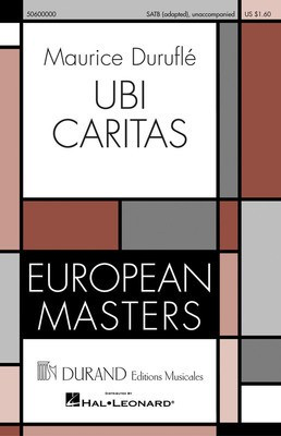 Ubi Caritas - European Masters Series - Maurice Duruflí© - Treble Voices Durand Editions Musicales Choral Score Octavo