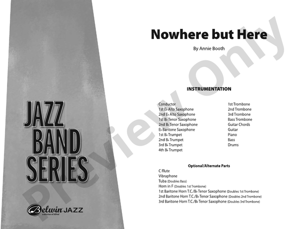 Nowhere but Here – Jazz Ensemble Conductor Score & Parts (Digital Download)