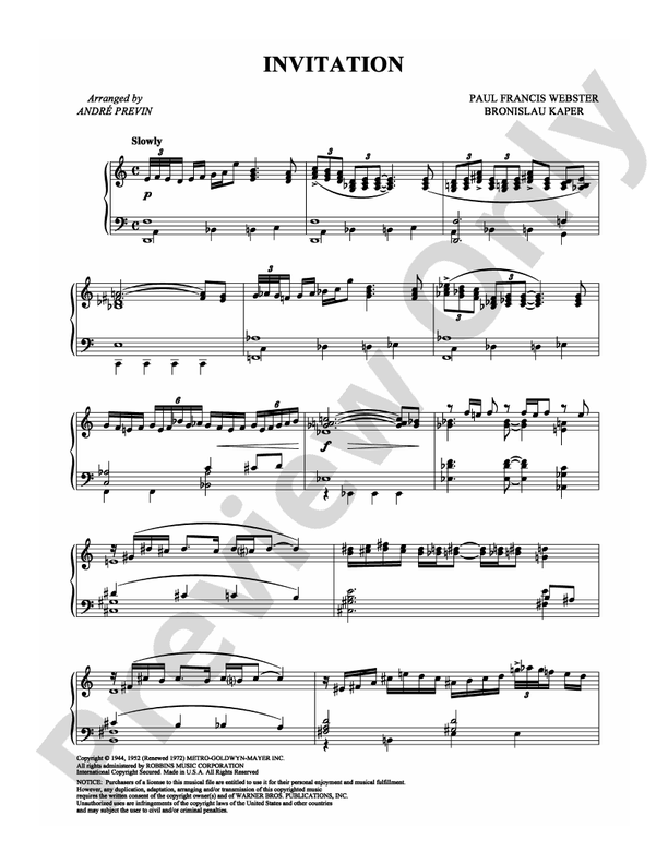 Invitation - DSM-PS-0000702 - Piano (Digital Download)