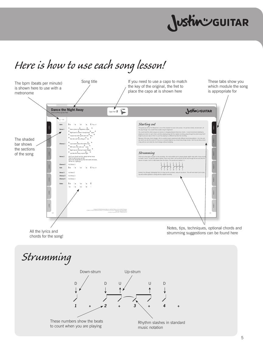 The Justinguitar Easy Guitar Songbook - Easy Guitar Hal Leonard 299334