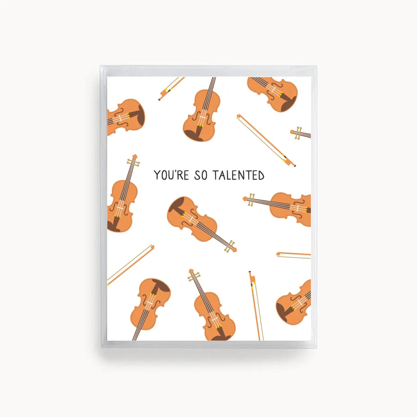 Greeting Card You're So Talented Violin Boxed Set of 6 Cards