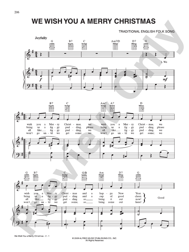 We Wish You a Merry Christmas - Traditional - PVG (Digital Download)