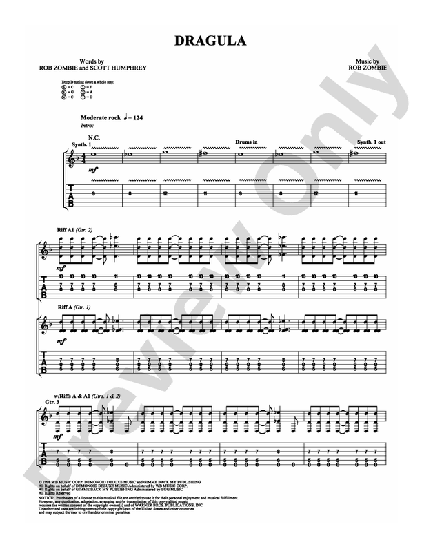 Dragula - Guitar TAB (Digital Download)