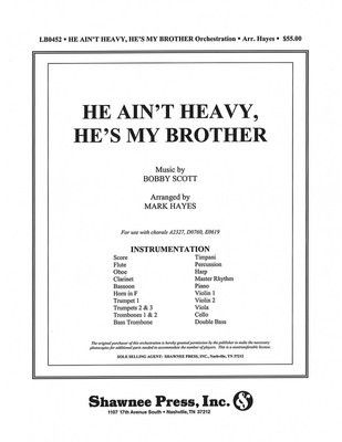 He Ain't Heavy, He's My Brother - Orchestration - Bob Russell|Bobby Scott - Mark Hayes Shawnee Press Score/Parts