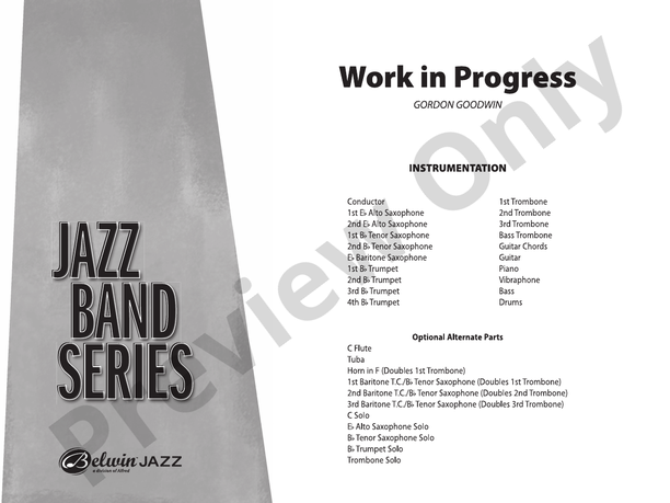 Work in Progress - Jazz Ensemble Conductor Score & Parts(Digital Download)