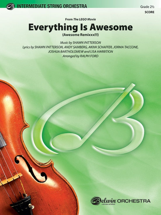 Everything Is Awesome (from The LEGO Movie) – String Orchestra Conductor Score & Parts (Digital Download)