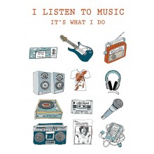 Greeting Card - I Listen to Music