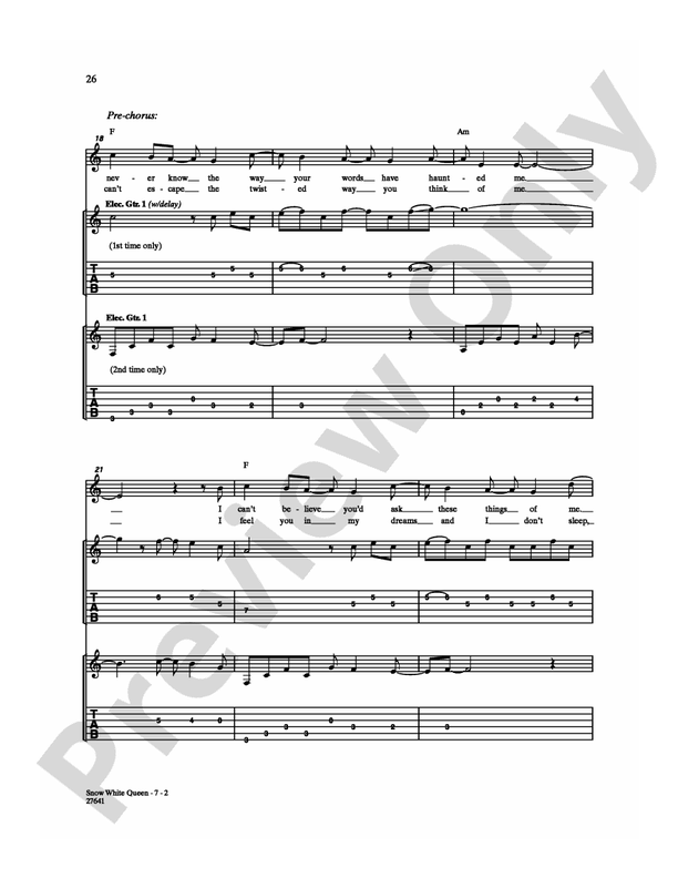 Snow White Queen - Guitar TAB (Digital Download)