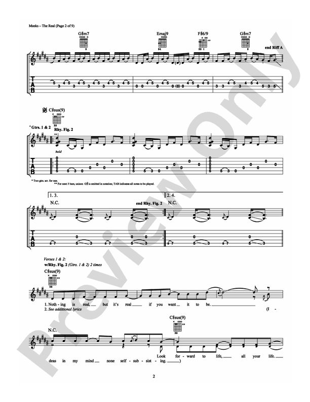 The Real - Guitar TAB (Digital Download)