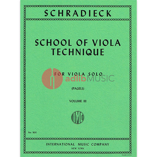 VIOLA TECHNIC VOL 3 - SCHRADIECK - IMC