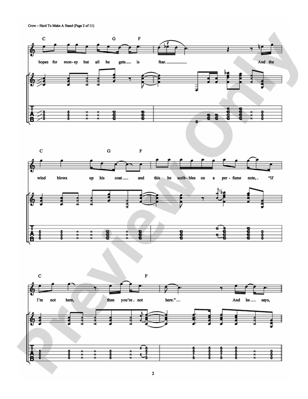 Hard to Make a Stand - Guitar TAB (Digital Download)