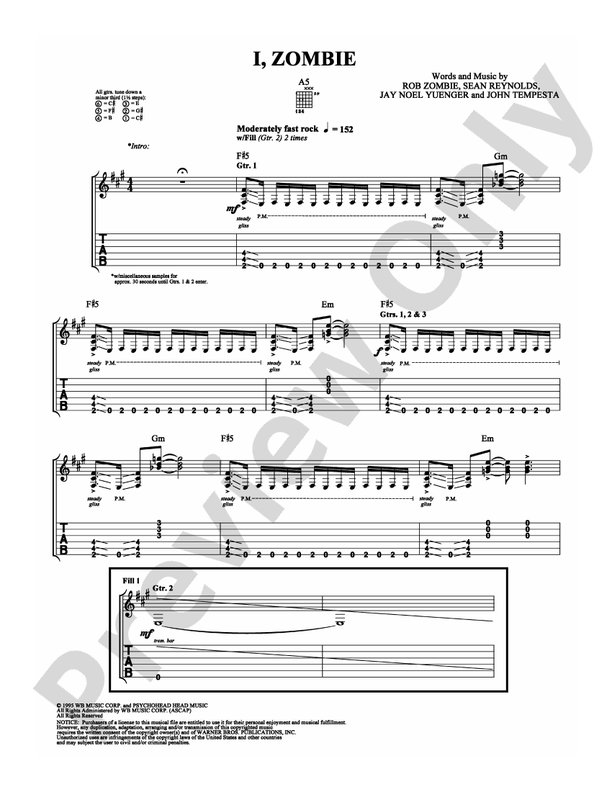 I, Zombie - Guitar TAB (Digital Download)