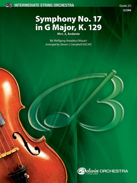 Symphony No. 17 in G Major, K. 129 - String Orchestra Conductor Score & Parts (Digital Download)