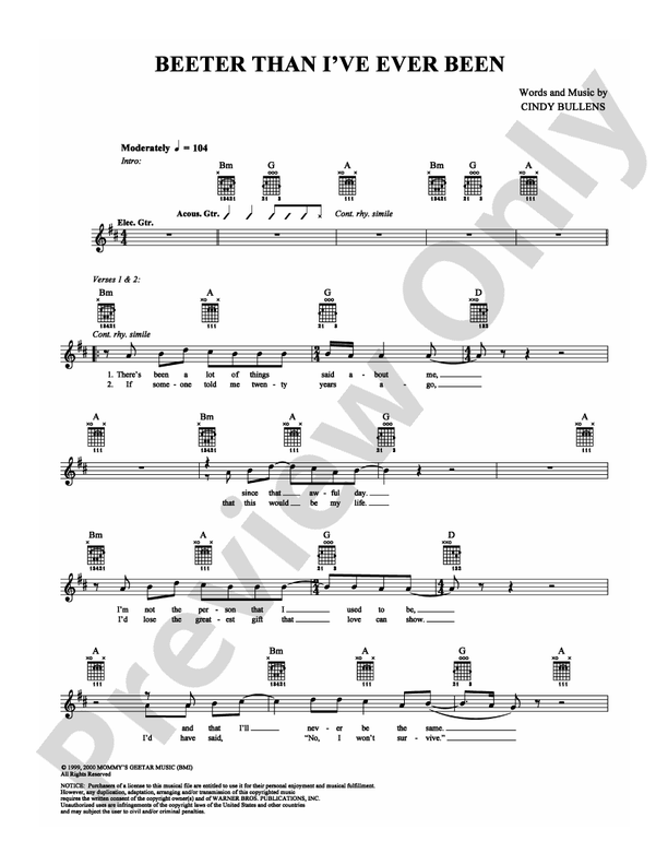 Better Than I've Ever Been - Guitar TAB (Digital Download)